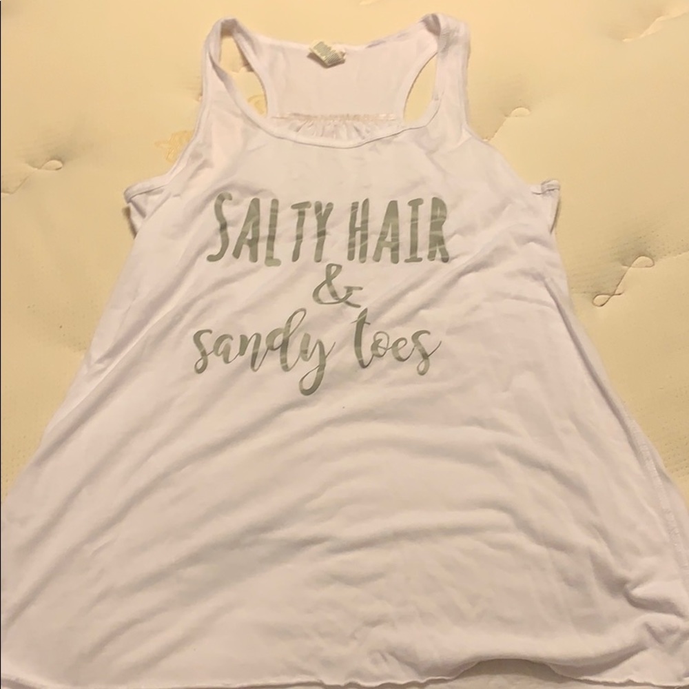 Salty hair sandy toes tank
